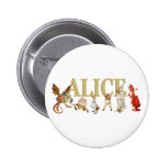Alice Through the Looking Glass Pinback Buttons