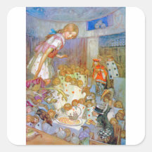 Alice Upsets Jury Box at the Knave of Hearts Trial Stickers