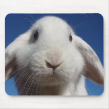 Alice - White Lop Rabbit Mouse Mat