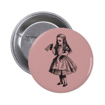 Alice with "Drink Me" Bottle Pinback Buttons