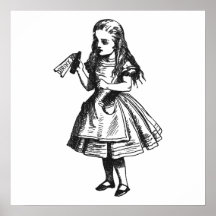 Alice with "Drink Me" Bottle Poster