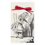 alice wonderland gift tag business cards