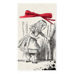 alice wonderland gift tag business card template