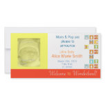 Alice's Block Tea Party Baby Announcement photo cards