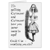 Alice's Curiouser Birthday Card