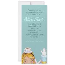 Alice's Tea Party Baby or Bridal Shower Blue