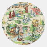 Alice's Vintage Wonderland Round Stickers