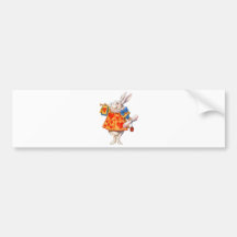 ALICE'S WHITE RABBIT BUMPER STICKERS
