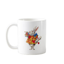 ALICE'S WHITE RABBIT IN WONDERLAND MUGS