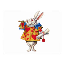 ALICE'S WHITE RABBIT IN WONDERLAND POST CARDS