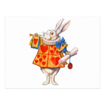 ALICE'S WHITE RABBIT POST CARDS