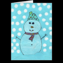Alicia's Snowman Chrismas Card cards