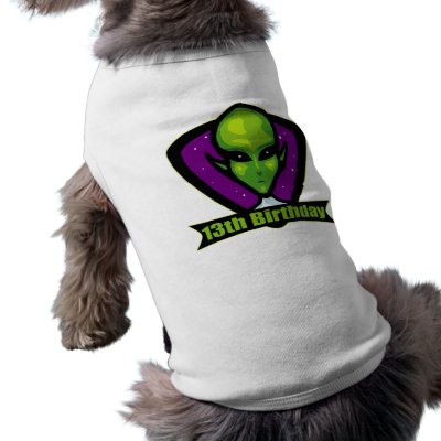 Alien 13th Birthday Gifts Dog Tee by birthday_gifts