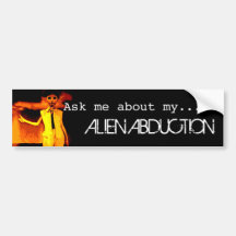 Alien Abduction Bumper Sticker