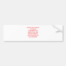 alien abduction bumper stickers
