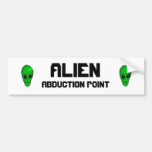ALIEN, ABDUCTION POINT BUMPER STICKER