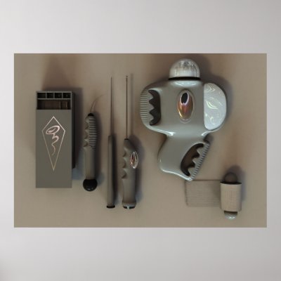 Alien Abduction Tools Poster by MDKgraphics