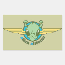 Alien Airforce Rectangular Sticker