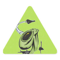 Alien and Aeroplane Sticker