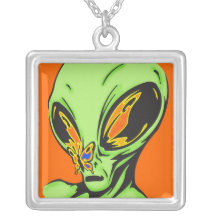 Alien and Butterfly Custom Necklace