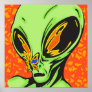 Alien and Butterfly Poster