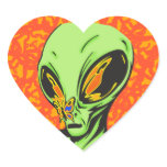 Alien and Butterfly Sticker