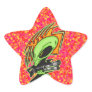 Alien And Laser Gun Sticker