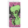 Alien and Pink Flower Rack Card