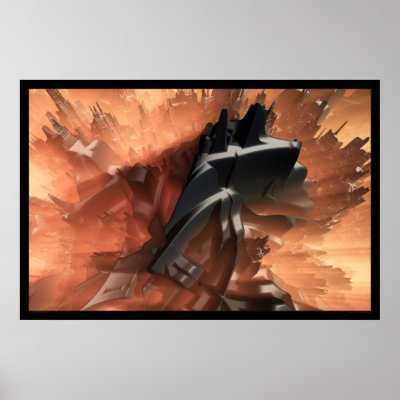 alien architecture print by joshus_hund