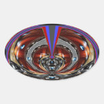 Alien Art - Oval Stickers