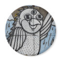 Alien bird magnets
