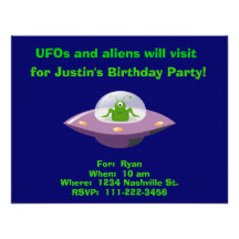 Alien Birthday Invitation
