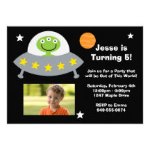 Alien Birthday Party Invitation