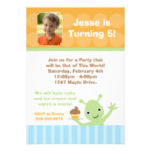 Alien Birthday Party Invitation