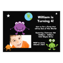 Alien Birthday Party Invitation
