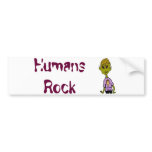 Alien Boy - Humans Rock bumper stickers