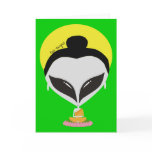 Alien Buddha Greeting Card