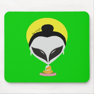 Alien Buddha Mousepad by BexVargasAliens