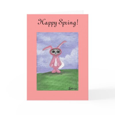 Alien Bunny Greeting Card by Quantum_Art_Nerd