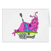 Alien Car del Greeting Card