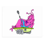 Alien Car Model Postcard