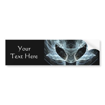 Alien Cat. Mystical Fantasy Art Fractal. Bumper Sticker by PsyborgAli