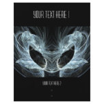 Alien Cat. Mystical Fantasy Art Fractal. Personalized Flyer