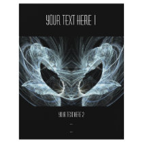 Alien Cat. Mystical Fantasy Art Fractal. Personalized Flyer