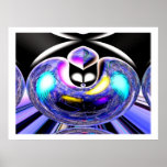 Alien celestial cat print