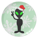 alien Christmas Dinner Plate