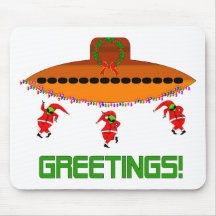 Alien Christmas Mouse Mats