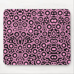 Alien Circuit II - Pink on Black mousepads