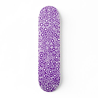 Alien Circuit - White on Violet by artberry
