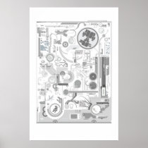 alien computer chip from the future poster
